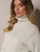  Maletă Casual Bej cu Model în Relief Daivyn