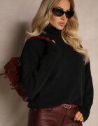  Maletă Casual Negru cu Croială Dreaptă Derilena
