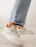 marquiiz Adidași bej pe platformă decorate cu zirconii Kyllyss