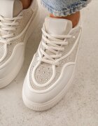 marquiiz Adidași bej pe platformă decorate cu zirconii Kyllyss