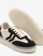 marquiiz Adidași Teniși Negru-Bej Decorați cu benzi Falovinia