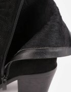marquiiz Botine ciocate cu toc conic căptușite cu broderie Maddelena Negre