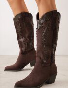 marquiiz Ciocate pe toc conic cu cusături decorative în stil western Nulia Maro
