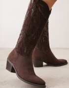 marquiiz Ciocate pe toc conic cu cusături decorative în stil western Nulia Maro