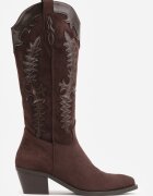 marquiiz Ciocate pe toc conic cu cusături decorative în stil western Nulia Maro