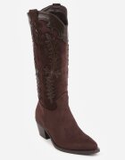 marquiiz Ciocate pe toc conic cu cusături decorative în stil western Nulia Maro