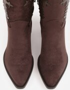 marquiiz Ciocate pe toc conic cu cusături decorative în stil western Nulia Maro