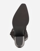 marquiiz Ciocate pe toc conic cu cusături decorative în stil western Nulia Negre