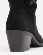 marquiiz Ciocate pe toc conic cu cusături decorative în stil western Nulia Negre