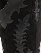 marquiiz Ciocate pe toc conic cu cusături decorative în stil western Nulia Negre