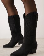 marquiiz Ciocate tip cowboy pe toc conic cu cusături Miwita Negre