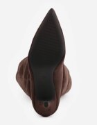 marquiiz Cizme elegante pe toc cui cu gambă lungă răsfrântă Olivieri Maro