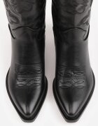 marquiiz Cizme în stil cowboy pe toc conic cu broderii și embosări Clila Negre