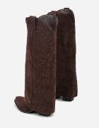 marquiiz Cizme Maro Cowboy cu Toc Conic cu Carâmb Întors cu Broderie Fenassa