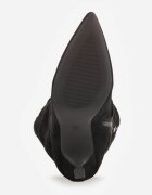 marquiiz Cizme șifonate cu toc stiletto din piele întoarsă ecologică cu vârf ascuțit Seynessa Negre