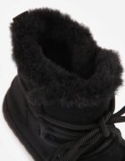 marquiiz Ghete de zăpadă pe platformă cu carâmb cu șireturi și inserții din blană Anorda Negre