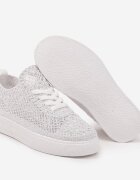 marquiiz Sneakers Albe din dantelă ajurată cu talpă groasă Nanessia