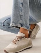 marquiiz Sneakers Basic din imitație de piele întoarsă decorate cu cusături Nethe Bej