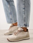marquiiz Sneakers Basic din imitație de piele întoarsă decorate cu cusături Nethe Bej