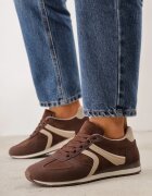 marquiiz Sneakers Casual din imitație de zamsă cu inserții geometrice pe lateral Sadiqa Maro
