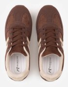 marquiiz Sneakers Casual din imitație de zamsă cu inserții geometrice pe lateral Sadiqa Maro