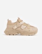 marquiiz Sneakers chunky pe platformă texturată cu emblemă în formă de inimă Chylera Bej închis
