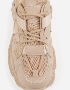marquiiz Sneakers chunky pe platformă texturată cu emblemă în formă de inimă Chylera Bej închis