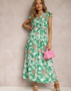 may moda Rochie Verde cu curea Helomeda