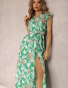 may moda Rochie Verde cu curea Helomeda