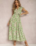 may moda Rochie verde deschis cu curea Helomeda