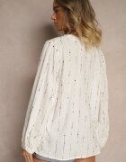melya by melody Bluză Albă de Bumbac stil Cămașă cu Broderie Decorativă Palithia