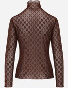 melya by melody Bluză transparentă din dantelă cu guler tip tunică și model geometric Joliena Maro