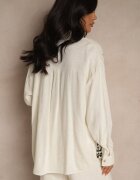 melya by melody Cămașă Alb-Negru Boho din Viscoză și In cu Broderie Decorativă Arliena