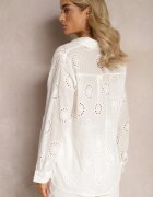 melya by melody Cămașă Albă Din Bumbac Decorată cu Zirconii și Broderie Operetta