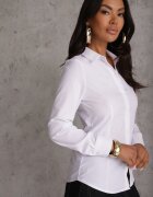 melya by melody Cămașă Albă Netedă Încheiată cu nasturi Hejora