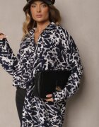 melya by melody Cămașă bleumarin cu viscoză și in cu model abstract Emariline