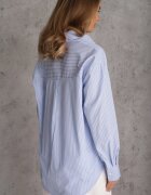 melya by melody Cămașă clasică din bumbac cu croială dreaptă și broderie decorativă Hermora Albastru deschis