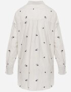 melya by melody Cămașă de vară din bumbac croi oversize decorată cu model brodat Harmomela Albastră