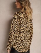 melya by melody Cămașă Maro de bumbac cu imprimeu leopard Mianirae