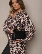 melya by melody Cămașă Maro din Vascoză și In cu Model Abstract Emariline