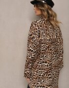 melya by melody Cămașă Maro Oversize din Vâscoză cu In Sanalinae