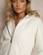 melya by melody Geacă Albă Căptușită cu Glugă cu Croială cambrată Nivasha