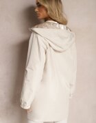 melya by melody Geacă bej deschis metalică reversibilă cu glugă Amsera
