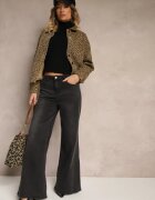 melya by melody Geacă-cămașă de blugi Maro cu imprimeu leopard Cesida