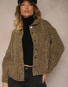 melya by melody Geacă-cămașă de blugi Maro cu imprimeu leopard Cesida