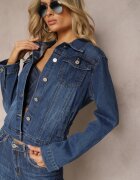 melya by melody Geacă Denim Clasic Bleumarin cu nasturi Ivonelle