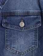 melya by melody Geacă Denim Clasic Bleumarin cu nasturi Ivonelle