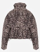 melya by melody Geacă Maro cu imprimeu leopard Matlasată Scurtă cu elastic Ivilda