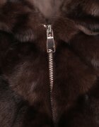 melya by melody Geacă Maro de Blană Croi Oversize Cu Glugă și Mâneci 3/4 Titene