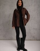 melya by melody Geacă Parka de tranziție cu glugă decorată cu model în carouri Isadorina Maro